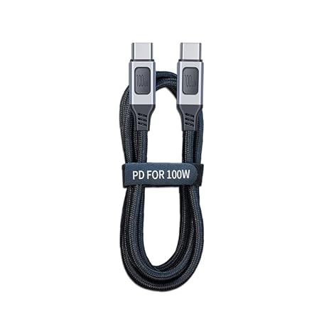 SlimQ 100W USB-C to USB-C Cable, PD 3.0, 20V 5A, 100W, Braided, 3.3ft, 1M