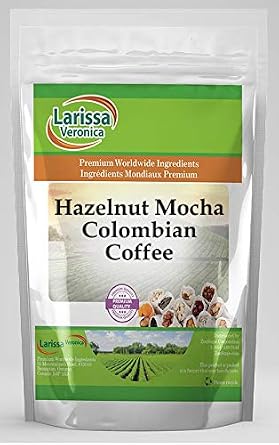 Hazelnut Mocha Colombian Coffee (Gourmet, Naturally Flavored, Whole Coffee Beans) (4 oz, ZIN: 561018)