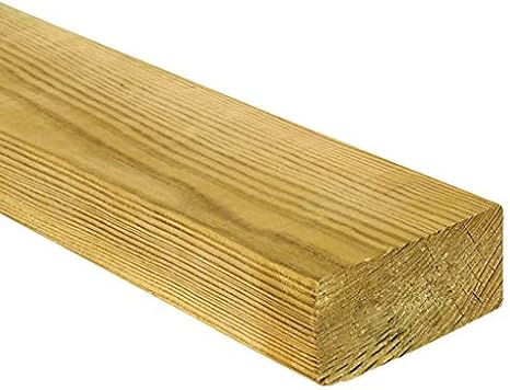 C24 Sawn Treated Timber Joist 45x95mm 1.2M (4x2 Inch) Pack of 1