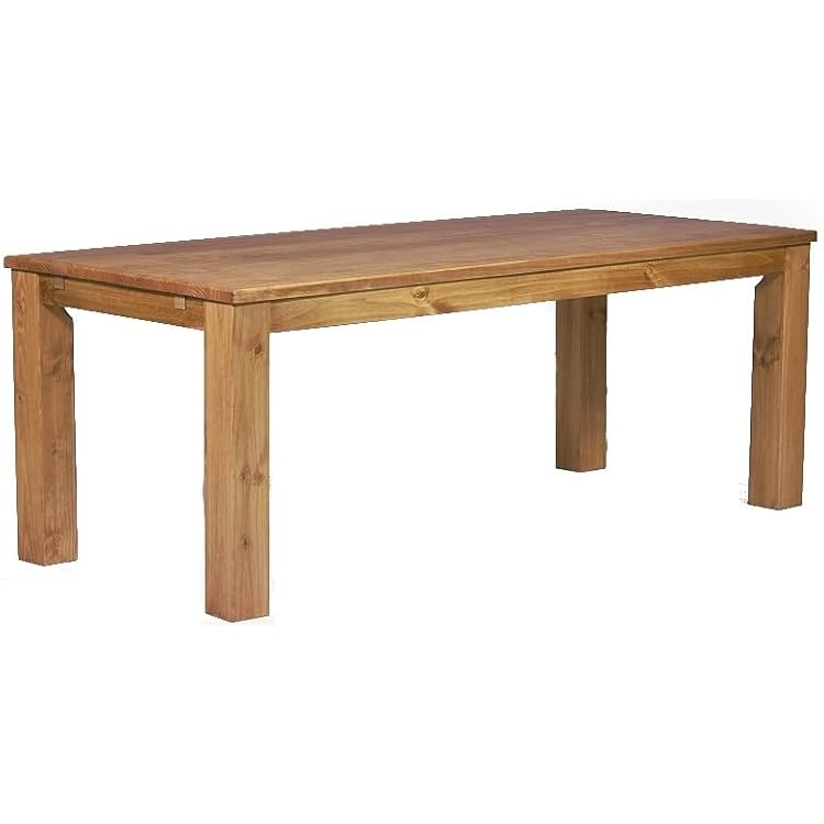 B.R.A.S.I.L.-Mobel TableChamp Dining Table Rio 78.7 x 39.4 Brazil Solid Wood Pine Oiled Farmhouse Extension Extendable Optional Comfort