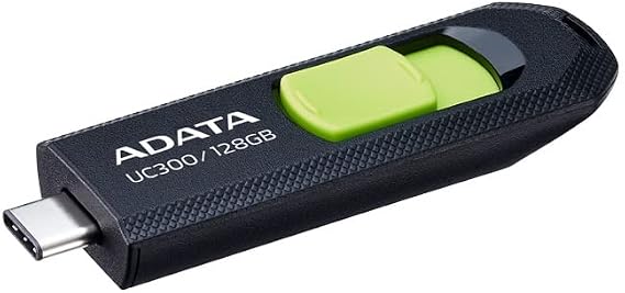 ADATA 128GB USB3.2 UC300 Type-C USB Flash Drive Black/Green