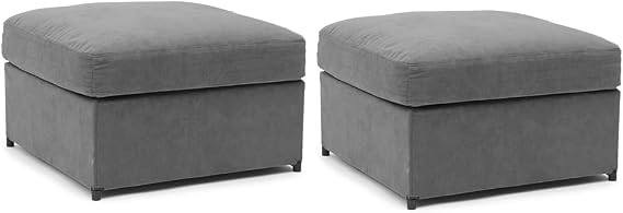 Modular Sectional Sofa Cloud Couch Changeable Couch Ottoman to Extend Your Sofa (Grey)