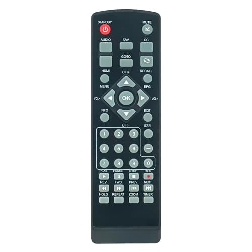 AT103B Replacement Remote Control fit for Ematic Digital TV Box AT103B