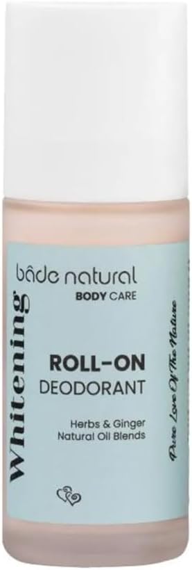 Bade Natural Natural Roll On Whitening Sweat Odor Preventive Armpit Deodorant 100% Natural and Vegan 50 ml