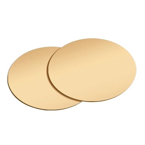 2Pcs Brass Disc Round Plate Sheets Thickness 3mm Copper Alloy Solid Brass Discs Diameter 10-50mm For Arts Crafts Building Decoration Models(3 * 40mm)