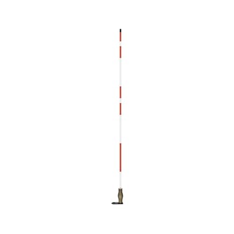 Hydrant Marker, 5 ft., Fiberglss, White/Red