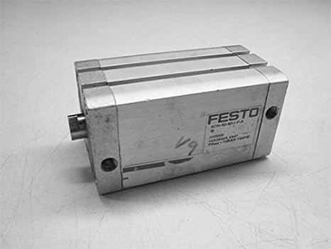 Festo Adn-50-80-i-p-a (536329), 0.6-10 Bar, 50 Mm Bore, 80 Mm Stroke, Compact, Double-acting, Elastic Cushioning Rings/pads At Both Ends, G1/8 Pneumatic Connection, M10 Rod Thread, Pneumatic Cylinder,