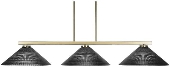 Toltec Atlas 3-Light Island Pendant New Age Brass Black