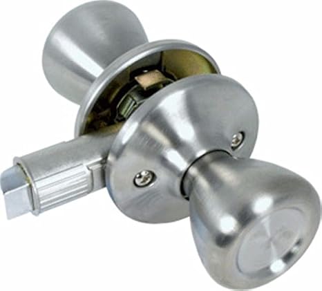 Mobile Home Passage Lockset for Interior Doors, Satin Nickel