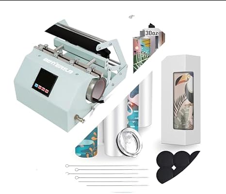 BetterSub 3in1 40 OZ Tumbler Mug Heat Press Machine&20 oz Sublimation Tumblers 6 Pack