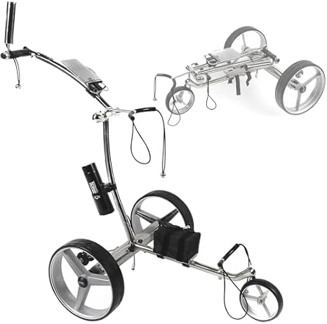 Electric Golf Push Cart - Automatic Dual Motor, 9-Speed, 12km/h, Waterproof Caddy with Cruise Control, 30° Hill Climbing, 30kg Capacity