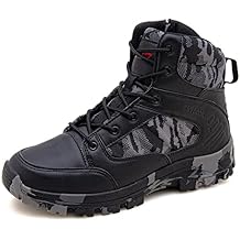 Men Waterproof Hiking Boots Autumn Winter Leather High-Top Outdoor Sports Shoes Mountain Climbing Trekking Shoes