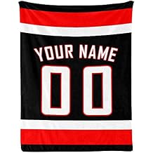 Personalized Blankets, Custom Throw Blankets with Name/Text for Adult Children Baby,Jersey Style Super Soft Flannel Blankets (Option 1, 30"x40")