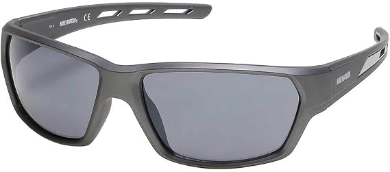 Harley-Davidson Men's Rectangular Sunglasses Grey Smoke Mirror