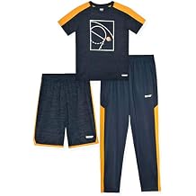 Hind Boys Clothing Set 3-Piece T-Shirt, Jogger Pants & Shorts Comfortable Activewear for Boys Sizes 5-12