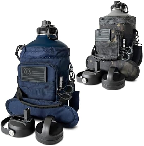 Blue and Gray 1 Gallon Insulated Water Bottle Bundle