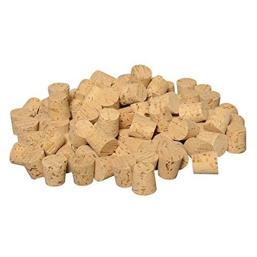 586698 Natural Cork, 19mm Top Diameter, 15mm Bottom Diameter, #6 Size Pack of 100
