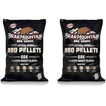 Bear Mountain BBQ Premium All Natural Oak Wood Smoker Pellets for Smoker Grill, Outdoor Gas, Charcoal, and Electric Grill, 40 Pounds (2 Pack)