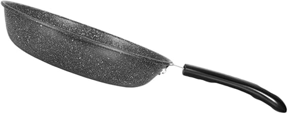 PRETYZOOM Stone Non-stick Frying Pan Rounded Iron Skillet for Eggs Steaks Pancakes Easy Clean Kitchen Cookware for Healthy Cooking