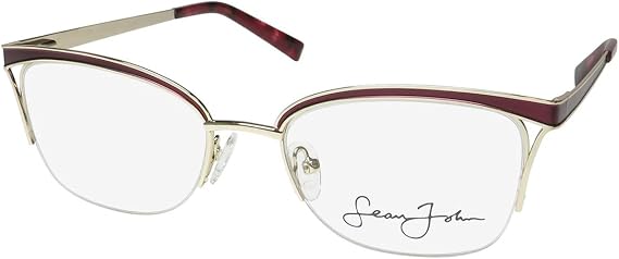 Sean John 6006 Cat Eye Eyeglass Frame/Eyewear Half-Rim Premium Segment Designer