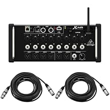 Behringer X Air XR16 Digital Mixer with Wi-Fi and USB Recorder, Bundle with 25' XLR Microphone Cable