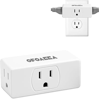 3 Way Plug, Multi Plug Outlet, 3 Outlet Adapter, 3 Outlet Extender, Outlet Splitter, Multi Plug Wall Outlet, Wall Outlets Extender, for Ship Home Office White 1 Pack