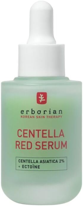 Erborian - Centella Red Serum - Immediate Relief Concentrate - Anti Redness Soothing Face Serum with Centella Asiatica Ectoin and Bisabolol - Green Neutralizing Tint