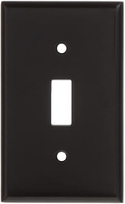 Leviton 1-Gang Toggle Device Switch Wallplate, Standard Size, Thermoset, Device Mount, 85001, Brown