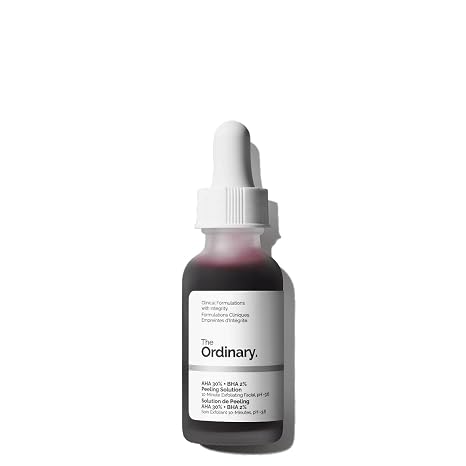 The Ordinary AHA 30% + BHA 2% Solution Exfoliating Solution with Alpha Hydroxy Acids and Beta Hydroxy Acids Advanced Exfoliating for Radiant Skin 30 ml