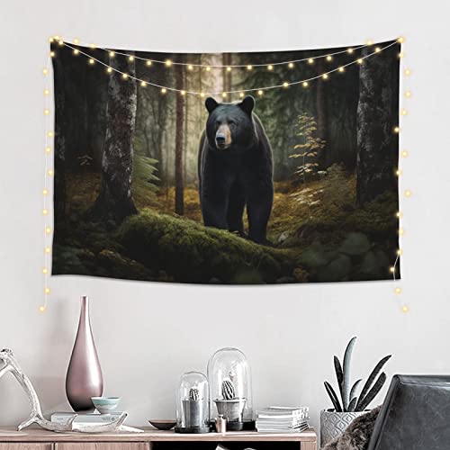 Baxozud Bears in the Forest Tapestry Psychedelic Tapestry Wall hanging Bedding Tapestry