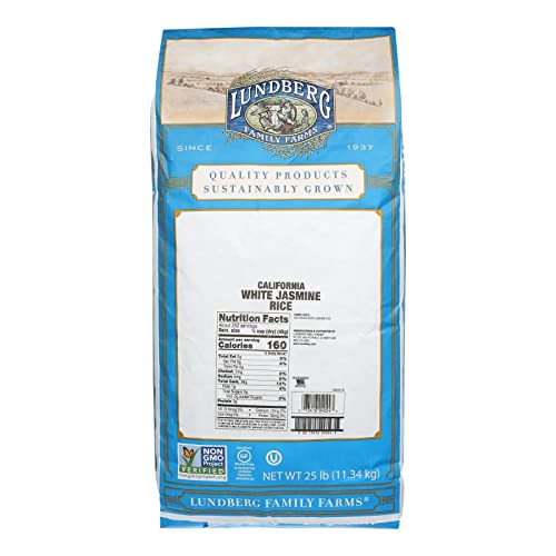 Lundberg Family Farms Eco-Farmed California White Jasmine Rice, Packaging May Vary, 400 Ounce Pack of 1