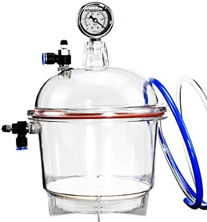 250mm Lab Vacuum Desiccator Polycarbonate Double Valve Storage Dryer