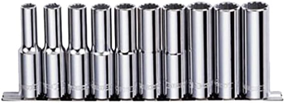 Sidchrome SCMT14252 1/2 Drive Metric Deep Socket 10 Piece Set