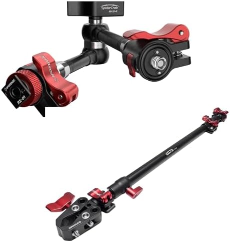 IFOOTAGE MA5-6 11" Magic Arm & SA-32 32" Telescoping Support Arm Bundle Articulating Arm with Shoe Mount and Jaw Clamp Support Rod for Stability, 1/4" & 3/8" Screw for DSLR, Sliders, and Monitors