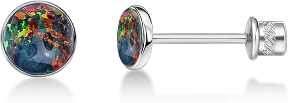limerencia Hypoallergenic G23 Implant Grade Titanium Screw Back Earrings Tragus Helix F136 Piercing Post for Sensitive Ears Cartilage