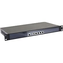 1U Rackmount Firewall Hardware, OPNsense, Mikrotik, VPN, Network Security Appliance, Router PC, N2600 D2700, RS12, 4 x Gigabit LAN, COM, VGA, Fan, 0 RAM, 0 Storage, Barebone No System
