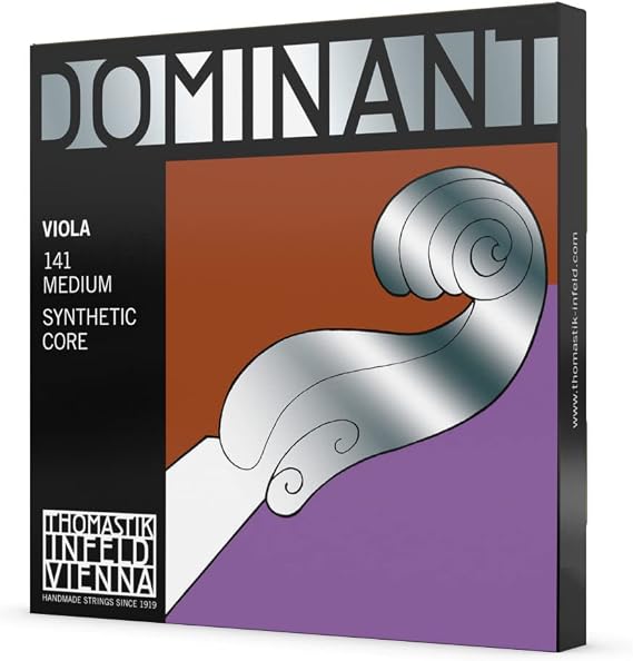 Thomastik-Infeld 141 Dominant Synthetic Core Viola Strings, Medium Gauge, 4/4 Scale, Set of 4