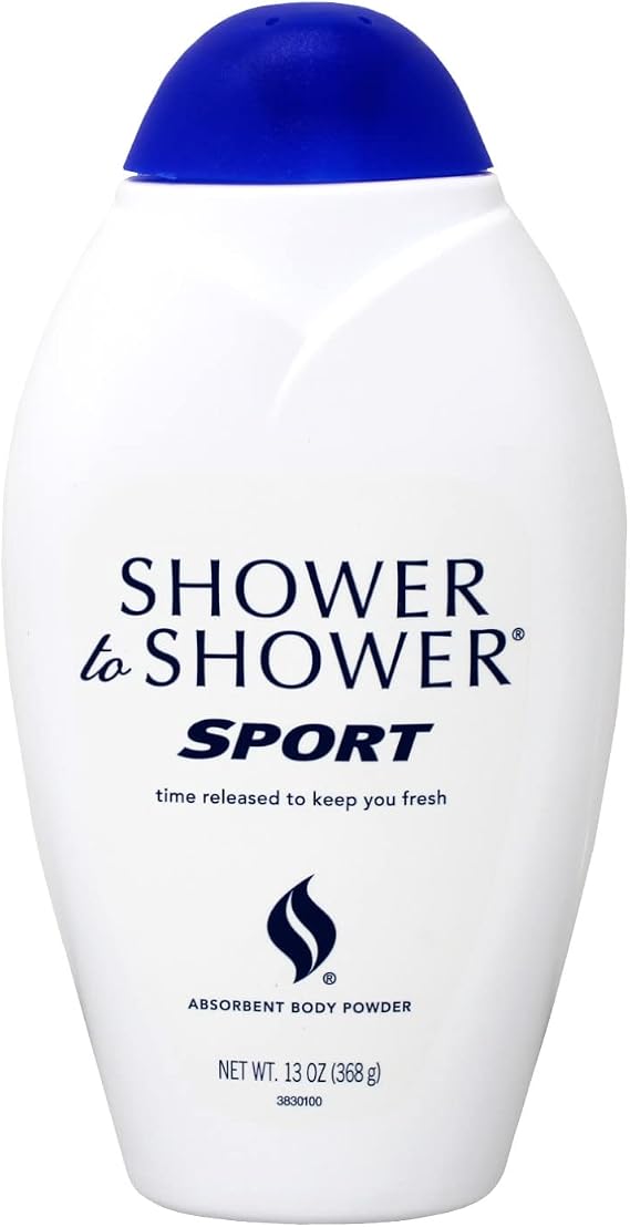 Shower to Shower Body Powder, Sport 13 oz (Pack of 9)