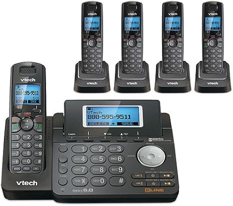 Vtech Cordless Phone (Black, 5-Handset)
