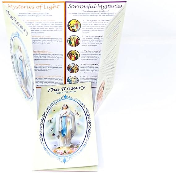 How to Say the Rosary Laminated Concertina Booklet - For Adults.