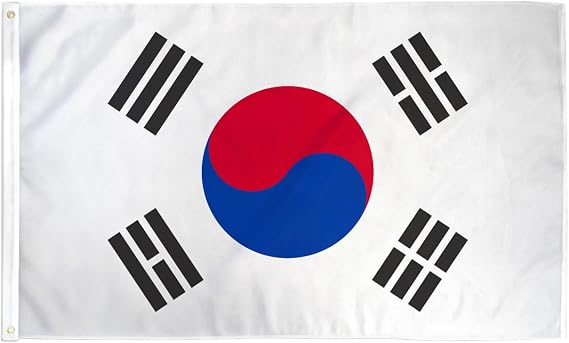South Korea Flag - Beautiful Double-Stitched - 100% Polyester w/Brass Grommets 3' x 5'