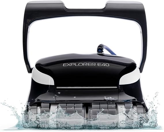 Dolphin Explorer E40 Automatic Robotic Pool Vacuum Cleaner with Wi-Fi, Wall Climbing Capability, Waterline Scrubber Brush, Ideal for Inground Pools up to 50 FT in Length