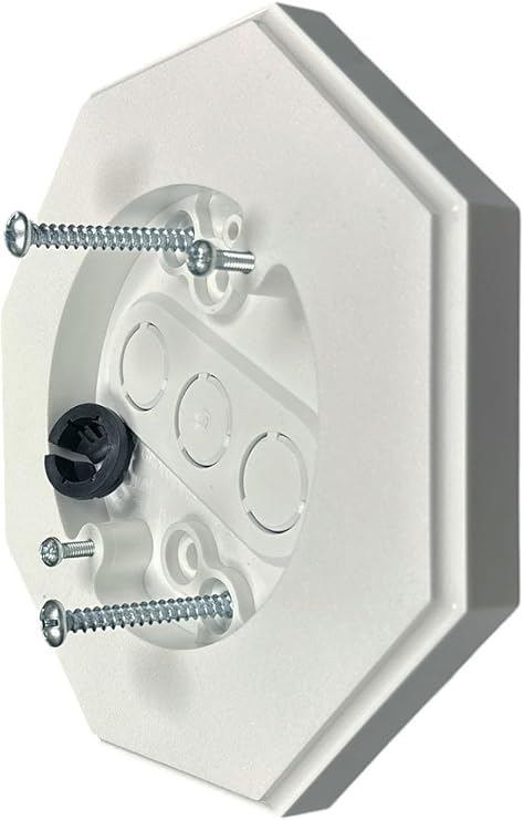 iMBAPrice 8161-1 Vertical Siding Lamp Octagon Mounting Kit with Built-in Box for Outdoor Smooth Flat Surface on all Siding