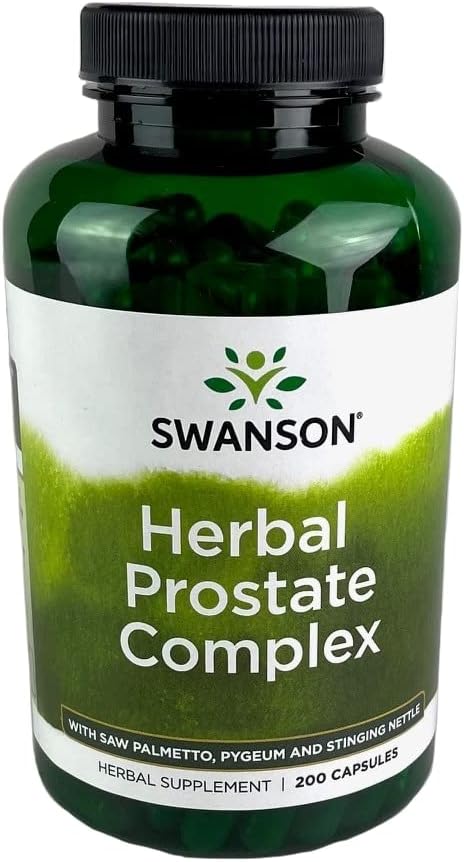 Swanson Herbal Prostate Complex - Men's Supplement - Features Pygeum, Saw Palmetto '&' Stinging Nettle - 200 Capsules