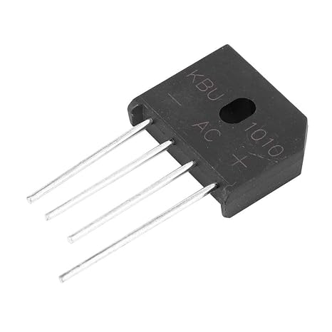 2Pcs Bridge Rectifier Diode KBU1010 Diode Rectifier 4Pins Diode Bridge for Printed Circuit Boards Power Supply 10A 1000V