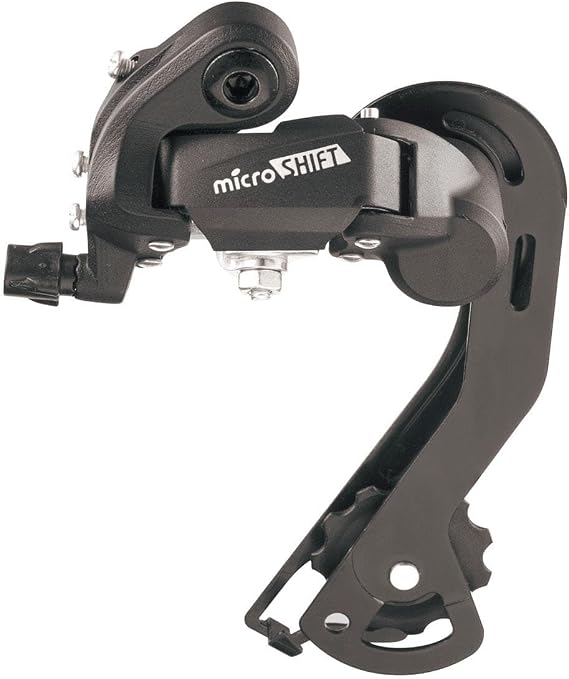 microSHIFT | M21 Rear Derailleur | 6 and 7 Speed | Long Cage | Black