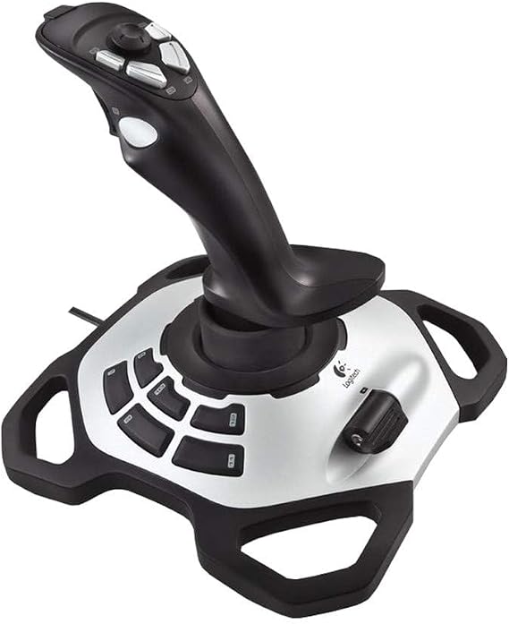 Logitech G Extreme 3D Pro Joystick, 8 Yönlü Hareket İmkanı, 12 Programlanabilir Tuş, Siyah