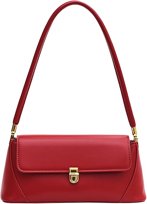 Farcauo Vintage Shoulder Bags Small Purses for Women Brown Pu Leather Handbags Mini y2k Bag Shoulder Purse With Zipper