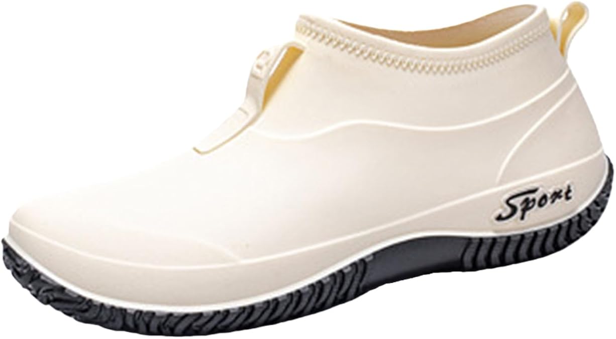 Women's Fashion Rain Boots Waterproof Non-Slip Deck Garden Shoes