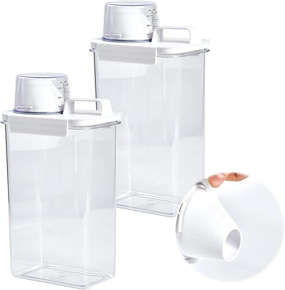 2pcs 2300ML washing powder storage, laundry detergent storage,laundry detergent dispenser container
